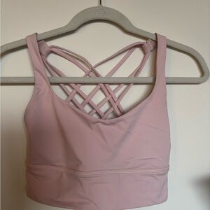 Lululemon Pink Strappy Sports Bra